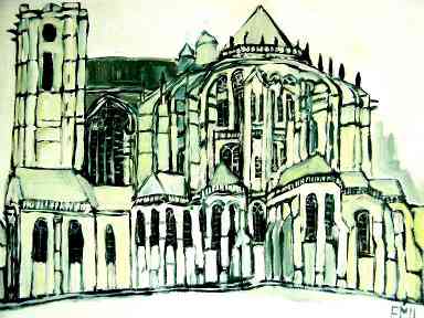 landschaft kathedrale le mans