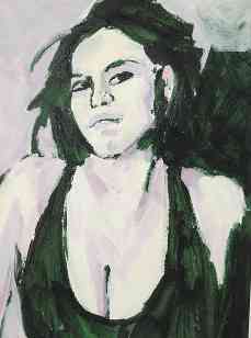 portraet frau in gruen