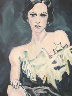portret vrouw met bloemen